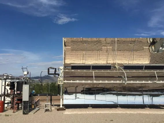 A solar trough at the WEST Center