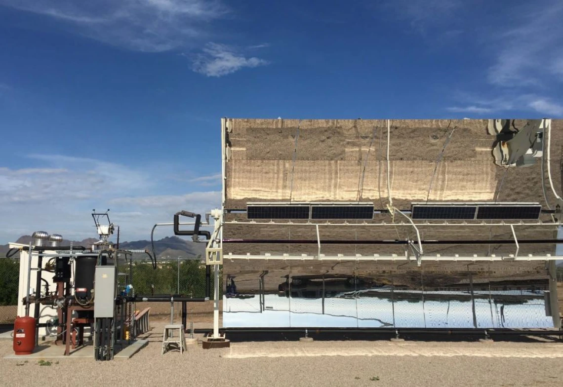 A solar trough at the WEST Center